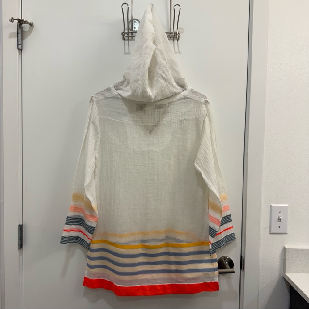 Lemlem Vibrant Striped gauze cotton bikini cover up Tunic size small colorful - Picture 9 of 13